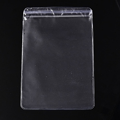 Прозрачный Прозрачные пластиковые сумки на молнии, пакеты с самоуплотнением, прямоугольные, прозрачные, 15x10x0.15 см