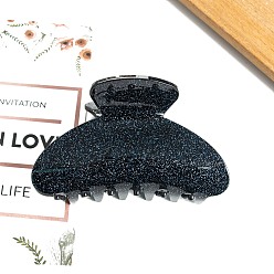 Полуночно-синий Заколки для волос из ПВХ с блестками, аксессуары для волос для женщин и девочек, темно-синий, 84x48 мм