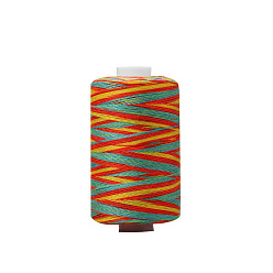 Colorful Polyester Sewing Thread, for Hand & Machine Sewing, Segment Dyed, Embroidery, Colorful, 0.4mm, 1000yard/roll.