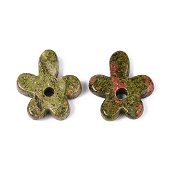 Унакит Природные подвески Unakite, , 34~35x29.5~31x6~7 мм, отверстие : 5 мм