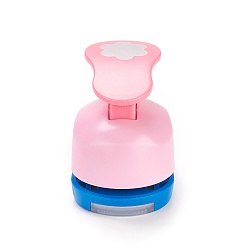 Случайный Цвет Пластиковый тиснение поделки угловой бумаги печати карт резак, со сплавочной фурнитурой, цветок, случайный один цвет или случайный смешанный цвет, 7x4x5.6 см, форма: 1.7~2.5 см