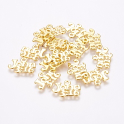 Золотой Сплавочные подвески тибетского стиля, Христианские прелести, Джон 3: 16, без свинца и без никеля и без кадмия , золотые, 18.5x13x1 мм, отверстие : 2 мм