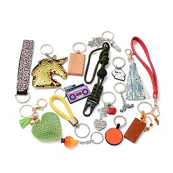 Mixed Color 10Pcs Keychains, Mixed Styles, Mixed Color, 6~39.5cm