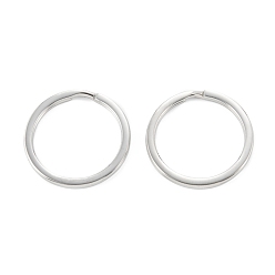 Нержавеющая Сталь Цвет Не тускнеет 304 разъемные застежки для ключей из нержавеющей стали, ручная полировка, для изготовления брелка, цвет нержавеющей стали, 30x2.5 мм, внутренний диаметр: 24.5 мм