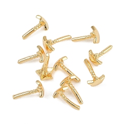 Настоящее золото 18K Латунные штифты, булавки, подвески, звезда, реальный 18 k позолоченный, 6x3.5x4 мм, штифты : 0.7 мм