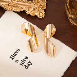 Twist Серьги железа, золотые, твист, 41.7x31.7 мм