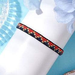 Красный Браслеты из стеклянного бисера ручной работы для женщин, с настоящими 18k позолоченными 304 подвесками-крестиками из нержавеющей стали, красные, 6-3/4 дюйм (17 см)