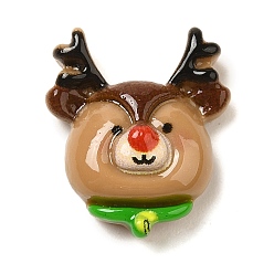 Other Animal Кабошоны из непрозрачной рождественской смолы, лось, 13x11.5x5 мм