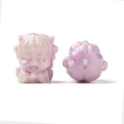 Medium Purple Opaque Epoxy Resin Beads, Baby, Medium Purple, 14.5x13x11mm, Hole: 1.4mm