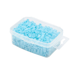 Светло-Голубой 1 коробка 5 мм hama beads pe diy fuse beads refills for kids, трубка, Небесно-голубой, 5x5 мм, отверстия: 3 мм, около 500 шт / коробка