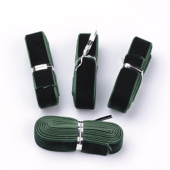 Темно-Зеленый 5/8 Лента бархатная односторонняя дюймовая, темно-зеленый, 5/8 дюйм (16 мм), около 1.094 ярдов / пачка (1 м / пачка)