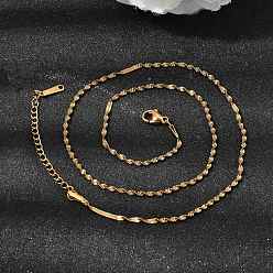 Золотой 1.8 мм, унисекс 304 ожерелье из нержавеющей стали в виде веревки, золотые, 16.14 дюйм (41 см)