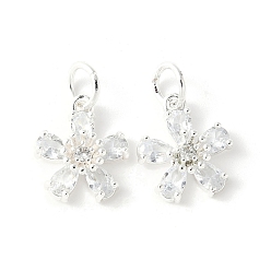 Прозрачный Латунные микро проложить кубического циркония подвески, , стойки покрытие, прочное покрытие, без кадмия и без свинца, с целью перехода в кольце, прозрачные, 14.5x12.5x4.5 мм, отверстие : 4.5 мм