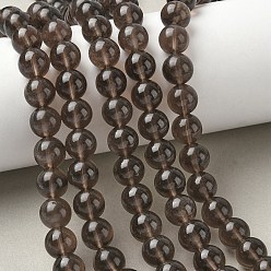 Коричневый Натуральные ледяные обсидиановые бусинки, круглые, кофе, 10 мм, отверстие : 1.2 мм, около 31~33 шт / нитка, 14.76''~14.96'' (37.5~38 см)