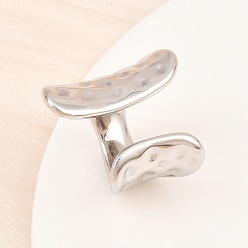 Нержавеющая Сталь Цвет 304 открытые кольца манжеты из нержавеющей стали, ионное покрытие (ip), реальный 18 k позолоченный, цвет нержавеющей стали, 6.5~28 мм, внутренний диаметр: 18 мм