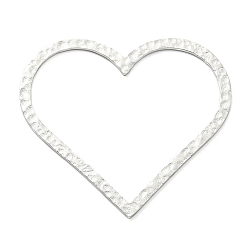 Нержавеющая Сталь Цвет Не тускнеет 304 соединительные кольца из нержавеющей стали, чеканный, сердце, цвет нержавеющей стали, 35.5x40x1 мм, внутренний диаметр: 25x35.5 мм