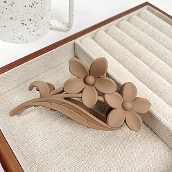 Верблюжий Цветочные пластиковые заколки для волос с большими когтями, аксессуары для волос для женщин и девочек, верблюжие, 115x55 мм