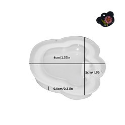 Медведь Кулоны своими руками силиконовые формы, формы для литья смолы, для уф-смолы, изготовление ювелирных изделий из эпоксидной смолы, медведь, 45x8 мм