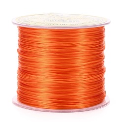 Оранжевый Японский плоский эластичный хрустальный шнур, полиэфирная нить, для изготовления браслетов-стрейч ювелирных изделий из драгоценных камней, оранжевые, 0.5 мм, около 65.6 ярдов (60 м) / рулон