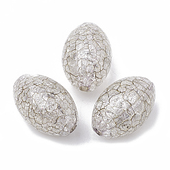 Gainsboro Crackle Acrylic Beads, Oval, Gainsboro, 20x13x13mm, Hole: 2mm, about 254pcs/500g