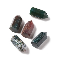 Натуральный Агат Украшение дисплея скульптуры из натурального агата, исцеляющие каменные палочки, для рейки чакра медитативная терапия decos, пуля/шестиугольная призма, 35~37x17~17.5x15~16 мм