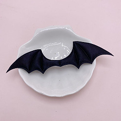 Черный Ткань зло крылья орнамент аксессуары, для поделок аксессуары для волос, одежда на тему хэллоуина, чёрные, 40x135 мм