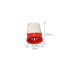 Red Silicone & Plastic Finger Covers, for Sewing Tools, Red, 30.6x23mm