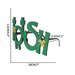 Слово Войлочная ткань и пластиковые оправы для очков, День святого Патрика, костюм, очки для украшения вечеринки, фотобудка, слово, 110x180x135 мм