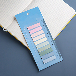 (52) Непрозрачная лаванда Липкие заметки, мини блокнот сообщение, канцтовары школьные принадлежности, прямоугольные, разноцветные, 44x11 мм, 10 цветов, 20 шт / цвет, 200 шт / пакет