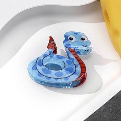 Светло-Голубой Заколки для волос в форме когтей из ацетата целлюлозы, аксессуары для волос для женщин и девочек, змея, Небесно-голубой, 70x63 мм