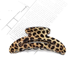 Мокасин Заколки для волос с леопардовым принтом и луной, зажимы для волос из ПВХ, для женщин девушек, мокасин, 38x105 мм