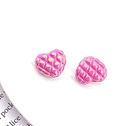 Темно-Розовый 5 акриловые бусины с УФ-покрытием, сердце, темно-розовыми, 17x20.2 мм, 5 шт / комплект