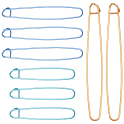 (52) Непрозрачная лаванда 12 шт. 3 стили алюминиевые держатели для ниток для вязания, инструменты для вязания крючком, разноцветные, 115~200x22.5~27x10~12.5 мм, 4 шт / стиль