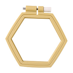 Белый Навахо Регулируемые шестигранные пяльцы из абс-пластика, пяльцы для вышивки крестом по кругу, для шитья, проект по рукоделию и вышивке своими руками, навахо белый, 95x105 мм