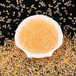 Сэнди Коричневый 6/0 внутри цветные прозрачные стеклянные бусины, слеза, Топ пробуренной, песчаный коричневый, 4~4.5x4x3 мм, отверстие : 1~1.2 мм, Около 4500 шт / фунт