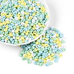 Бирюза Непрозрачные акриловые бусины, слеза, бирюзовые, 5x5x3 мм, отверстие : 1.5 мм, Около 11630 шт / 500 г