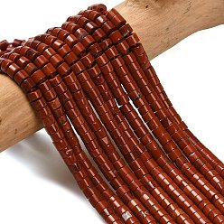 Красный Камень Натуральные красные яшмы бусы пряди, диск, Heishi бусы, 3x2.5 мм, отверстие : 0.6 мм, около 148 шт / нитка, 15.31'' (38.9 см)