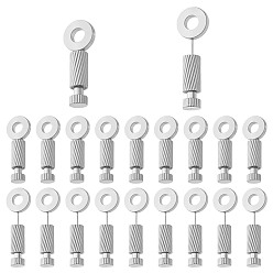 Серебро 20шт. 2 стили, сплав, положение, нитевдеватель, серебряные, 24.5~31.5x9x5 мм, отверстие : 3.6 мм, 10 шт / стиль