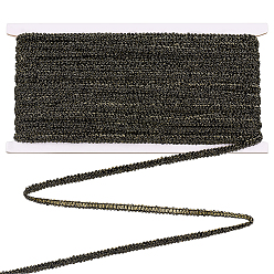 Черный 25м полиэстеровая лента-сороконожка, аксессуары для одежды, чёрные, 1/4 дюйм (7.5 мм), около 27.34 ярдов (25 м) / карту