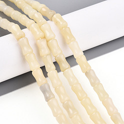 Белый Опал Натуральный белый опал африканские бусы пряди, бамбуковая форма, 9.5~10x5~5.5 мм, отверстие : 0.8 мм, около 38~40 шт / нитка, 14.96~15.47'' (38~39.3 см)