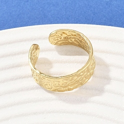 Настоящее золото 18K 304 из нержавеющей стали манжеты кольца, ионное покрытие (ip), реальный 18 k позолоченный, 7 мм