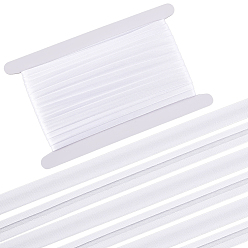 White 25M Polyester Ribbon, for Clothes Accessories, White, 5/8 inch(15mm), about 27.34 Yards(25m)/Set