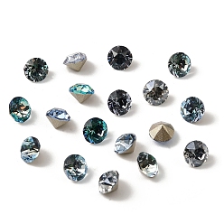 (52) Непрозрачная лаванда K 5 кабошоны из стеклянного страза, задние и задние, граненые, алмаз, разноцветные, 6x4.5 мм