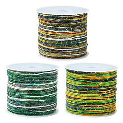 (52) Непрозрачная лаванда 3 рулоны 3 цветные сегментные окрашенные круглые нейлоновые шнуры с китайским узлом, с золотой нитью, для изготовления ювелирных изделий DIY, разноцветные, 0.8 мм, около 54.68 ярдов (50 м) / рулон, 1 рулон / цвет