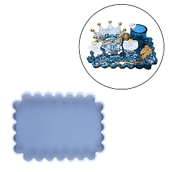 White Silicone Molds, Resin Casting Molds, For UV Resin, Epoxy Resin Jewelry Making, Rectangle, White, 195x145x14mm