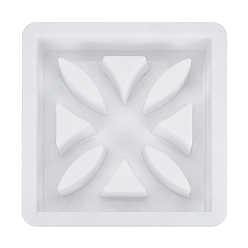 Белый Формы для пластиковых блоков, формы для литья бетона, декоративные кирпичи для стен, формы для отливки из бетона своими руками, квадратный, белые, 355x355x75 мм