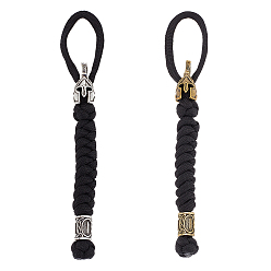 (52) Непрозрачная лаванда 2шт 2цвета ручной работы спартанский нейлоновый парашютный шнур для мужчин, ремешки с бусинами из сплава для аксессуаров edc, разноцветные, 162x14x20.5 мм, 1 шт / цвет