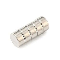 Платина Плоский круглый магнит, долговечный, стойки покрытие, платина, 4x2 мм