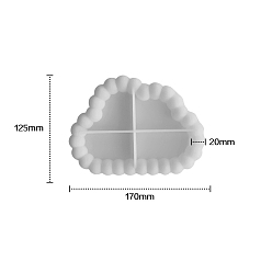 Cloud Чашки коврик силиконовые формы, формы для литья смолы, для уф-смолы, изготовление изделий из эпоксидной смолы, облако, 125x170x20 мм