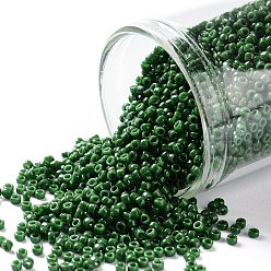 (47H) Opaque Pine Green Тохо 11/0 круглые бусины, японский бисер, (47 h) непрозрачный сосново-зеленый, 2.2 мм, отверстие : 0.8 мм, Около 1103 шт / 10 г